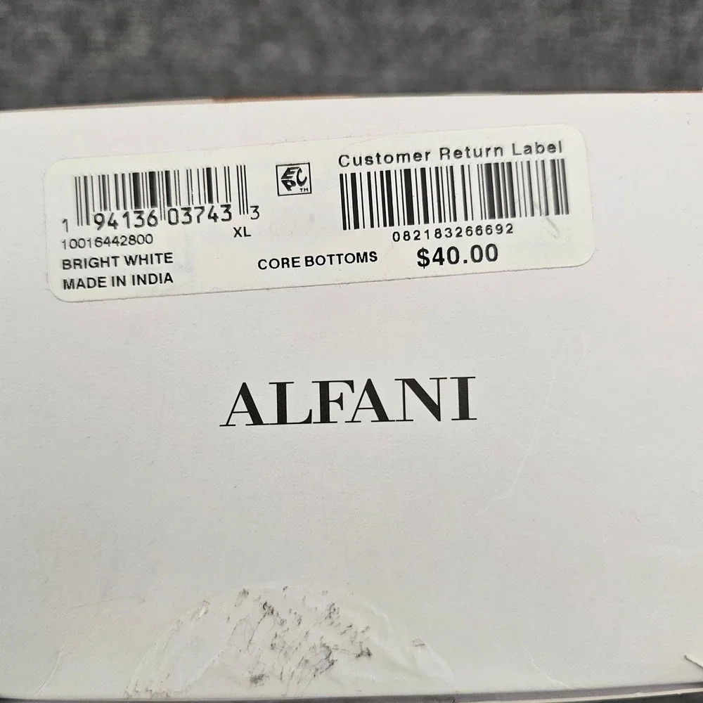 Alfani‎ Mens 4 Pack Trunk Briefs 100% Cotton Tagless Moisture Wicking White XL